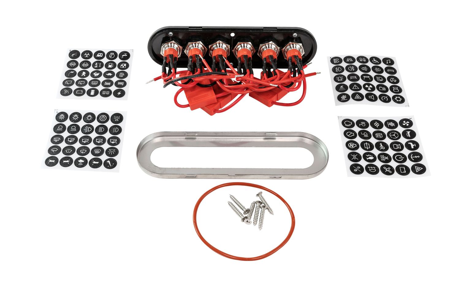 картинка Панель бортового питания, 6 кнопок, Marine Rocket