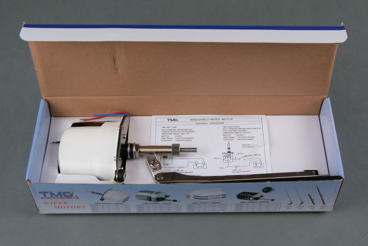 картинка Электропривод стеклоочистителя 12 В с щеткой 355мм (14")