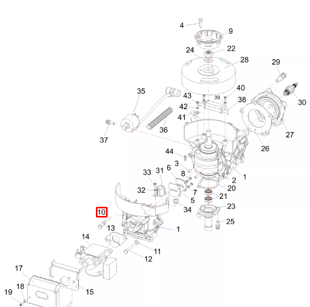 картинка Болт Yamaha M6x55 (97595-06555;97395-06055)  (YUELANG)