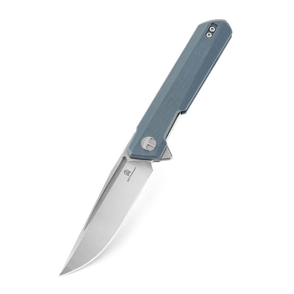 картинка Нож Bestechman Dundee сталь D2, рукоять G10 серый