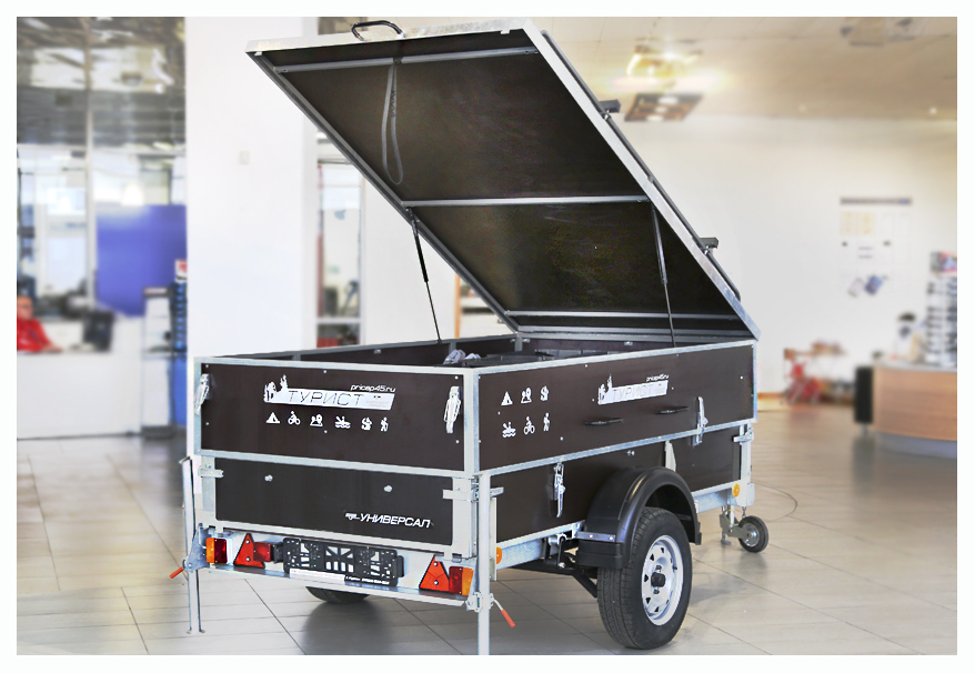 картинка Прицеп "Турист" (съемный модуль + универсал),рессорная подвеска