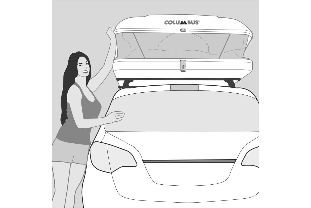 картинка Автопалатка COLUMBUS VARIANT X-LARGE, тент серый, лестница 215 мм