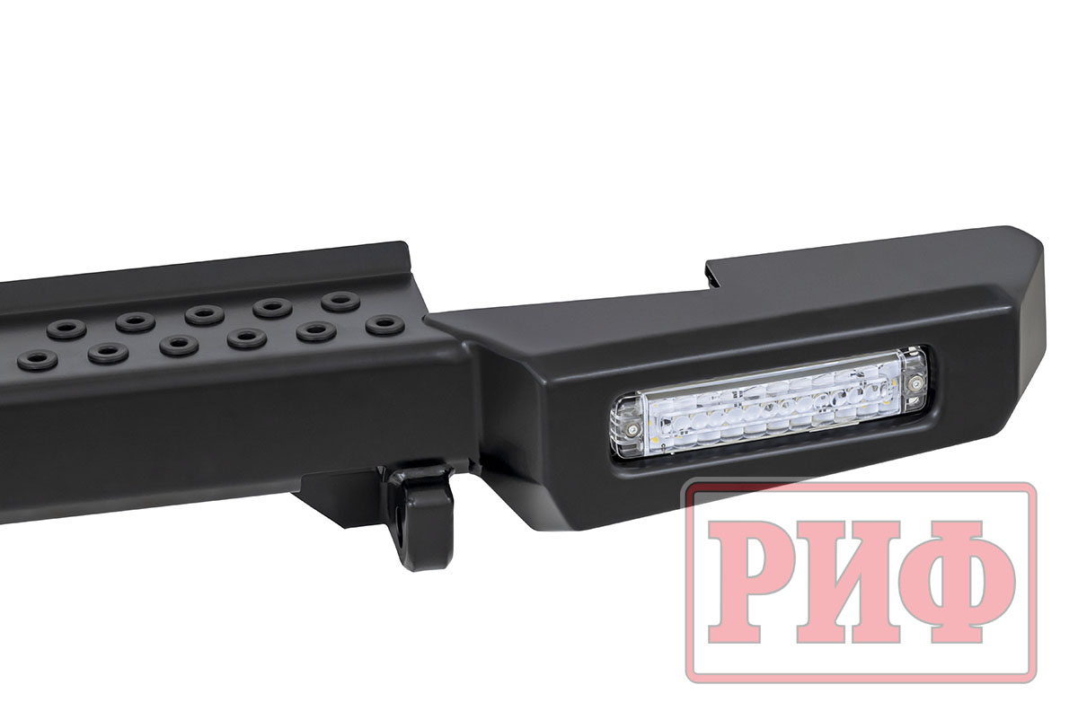 картинка Бампер задний РИФ УАЗ Хантер с фонарями боди 65мм