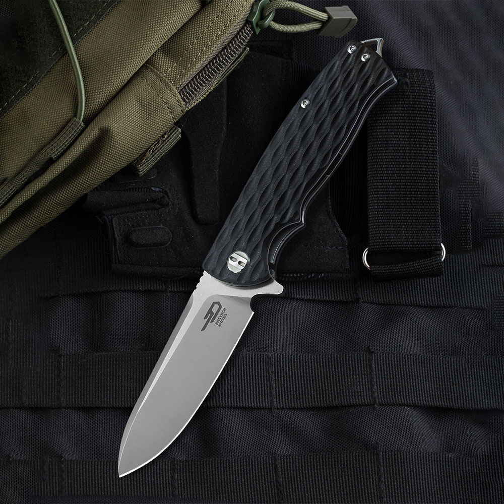 картинка Нож Bestech Grampus сталь D2, рукоять G10 черная