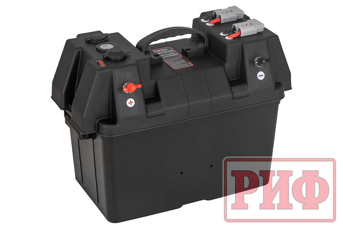 картинка Бокс аккумуляторный 2xUSB, 1x12В, вольтметр с индикацией (424х251х306 мм)