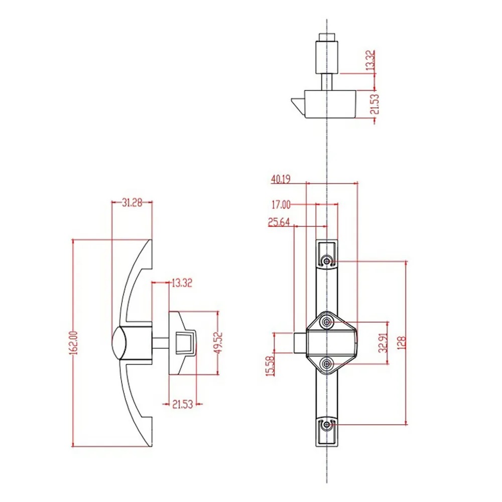 картинка Ручка-замок мебельная BL06-128-PC (матовый)