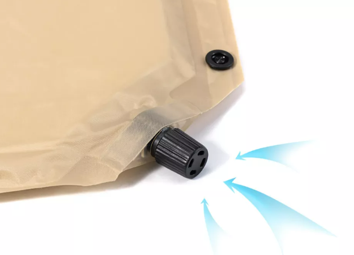 картинка Коврик самонадувающийся с подушкой Naturehike, 185х130х2,5 см, двойной, желтый