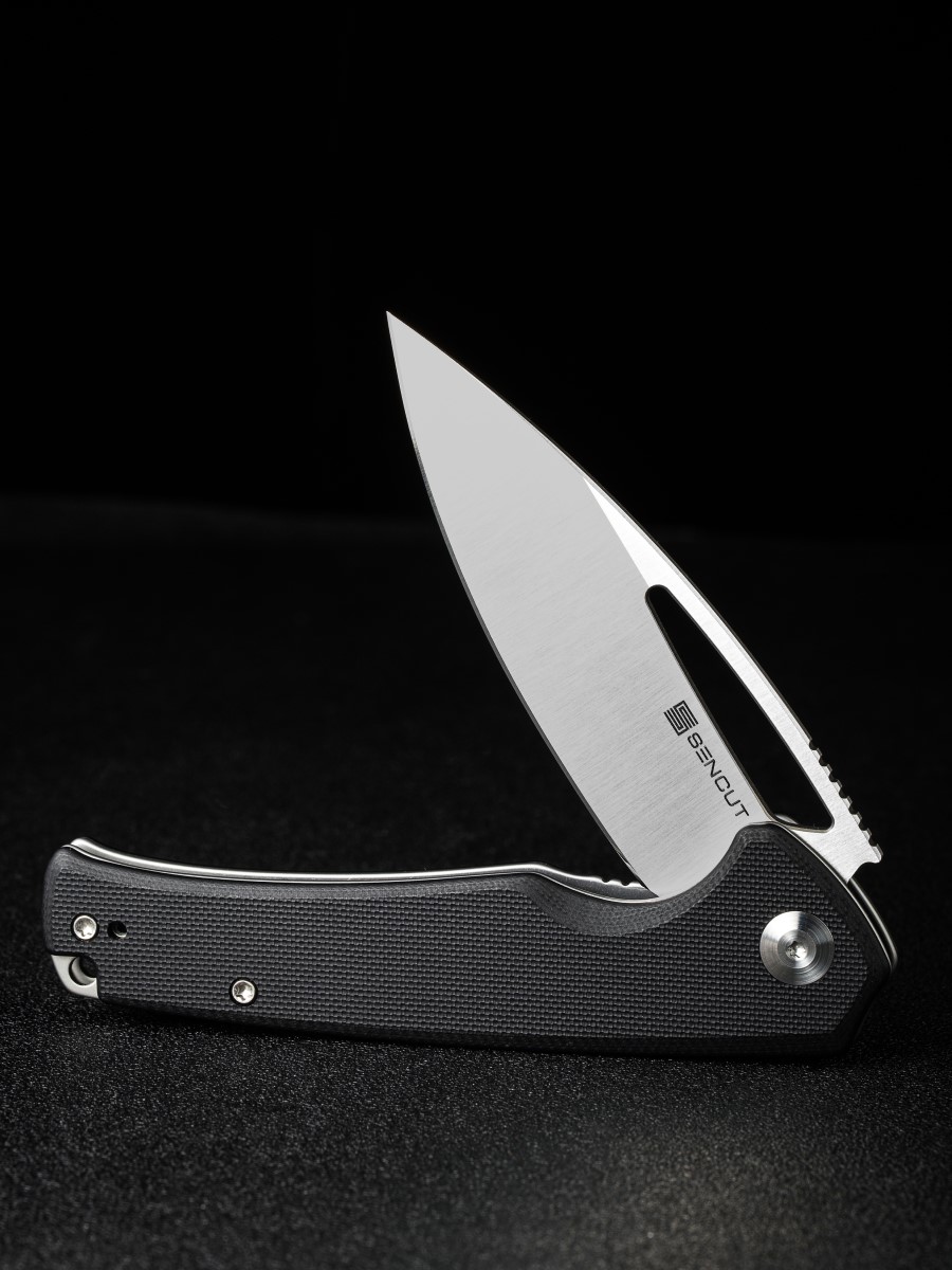 картинка Складной нож SENCUT Mims 9Cr18MoV Steel Satin Finished Handle G10 Black