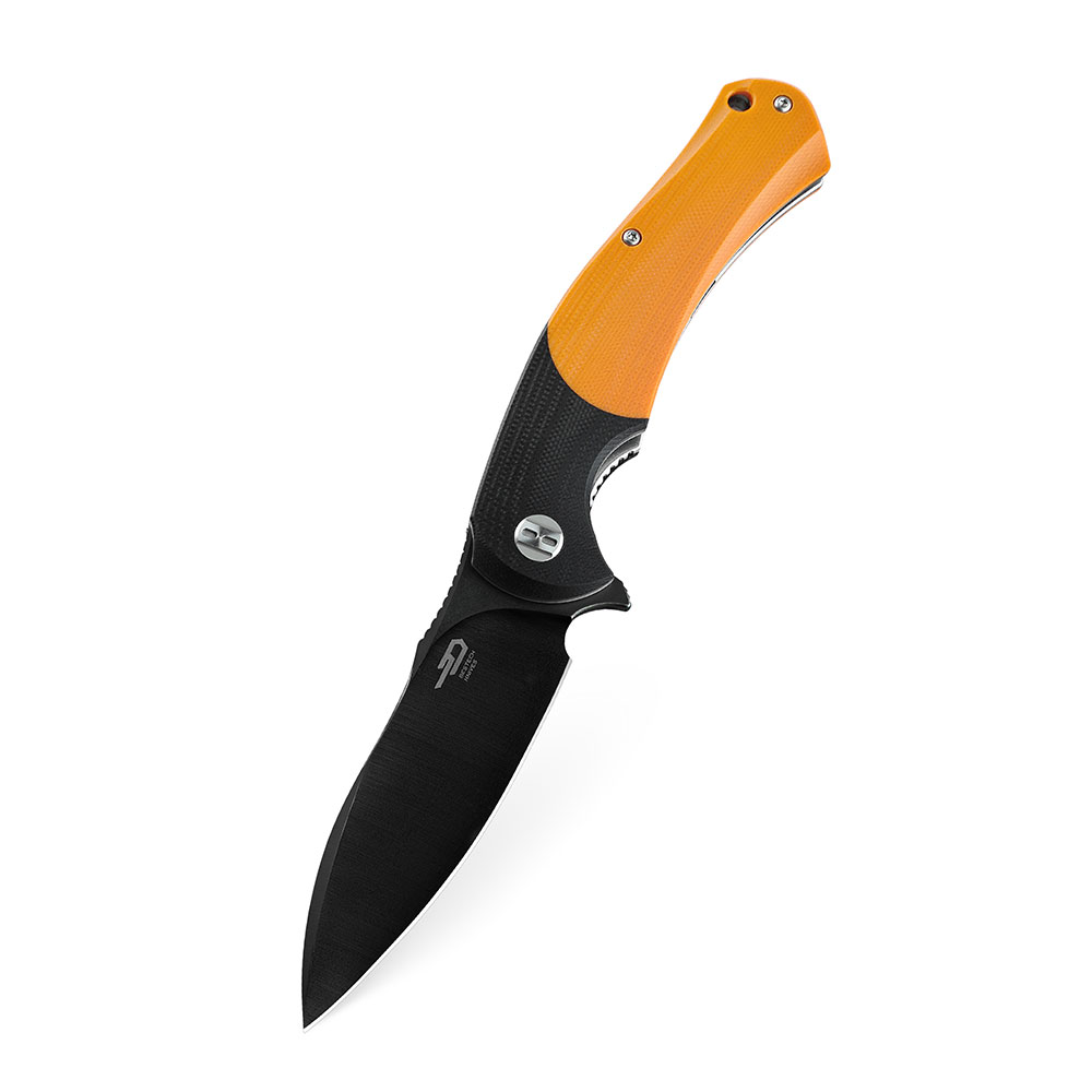 картинка Нож Bestech Penguin сталь D2, рукоять G10 черно-оранжевая