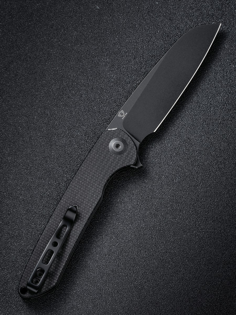картинка Складной нож SENCUT Kyril 9Cr18MoV Steel Black Stonewashed Handle Black Micarta
