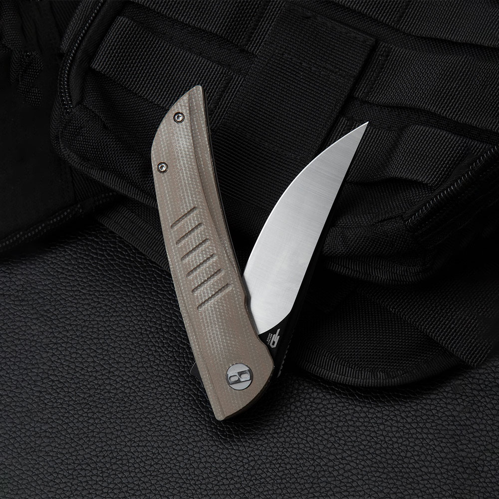 картинка Нож Bestech Swift сталь D2, рукоять Микарта бежевая