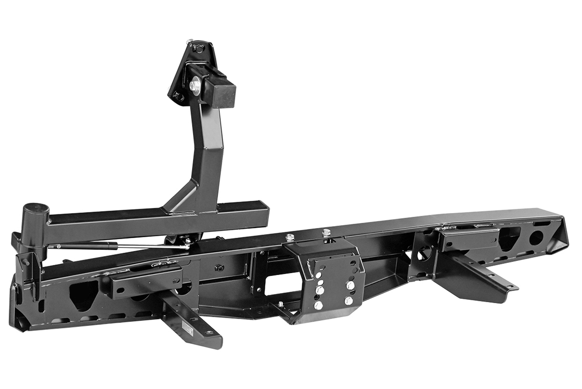 картинка Бампер задний РИФ УАЗ Буханка с площадкой под лебёдку, калиткой и фонарями, стандарт