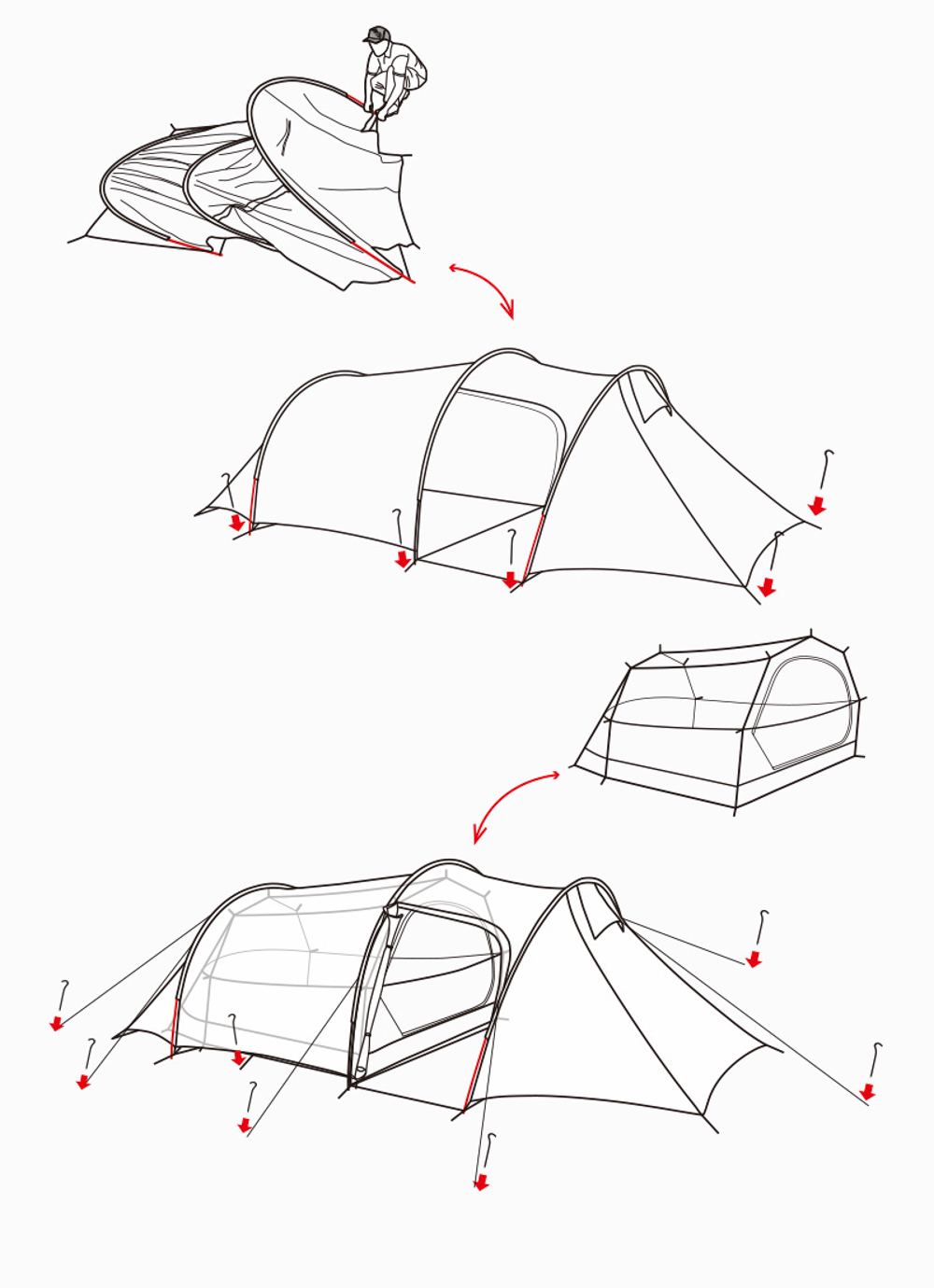 картинка Палатка 2-местная Naturehike Opalus NH17L001-L, 20D, зеленый, 6976023924781