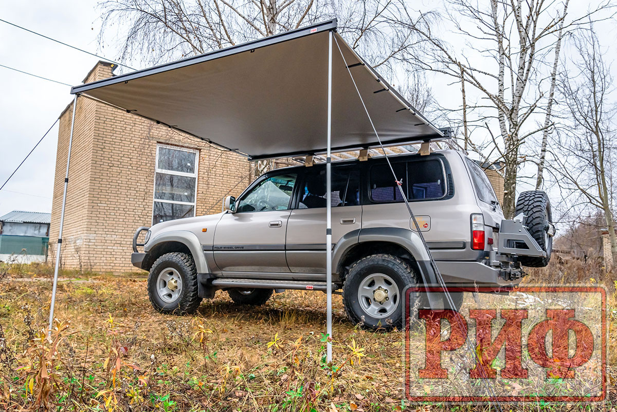 картинка Маркиза автомобильная РИФ 2,13х2,5 м полуавтомат (винил) темно-серая