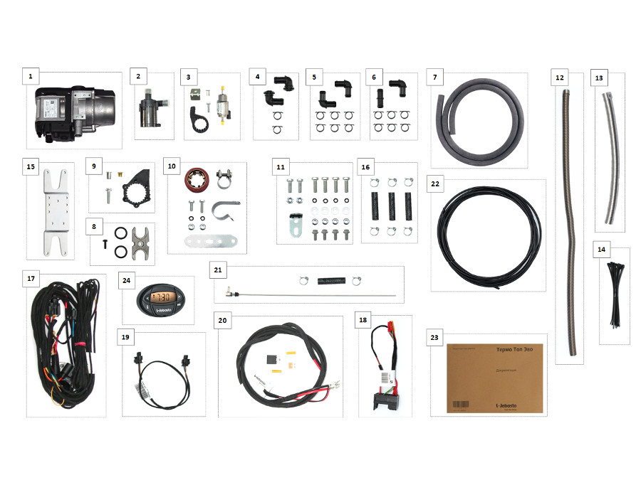картинка Подогреватель предпусковой жидкостный 5 кВт Webasto Thermo Top Evo Start (дизель)