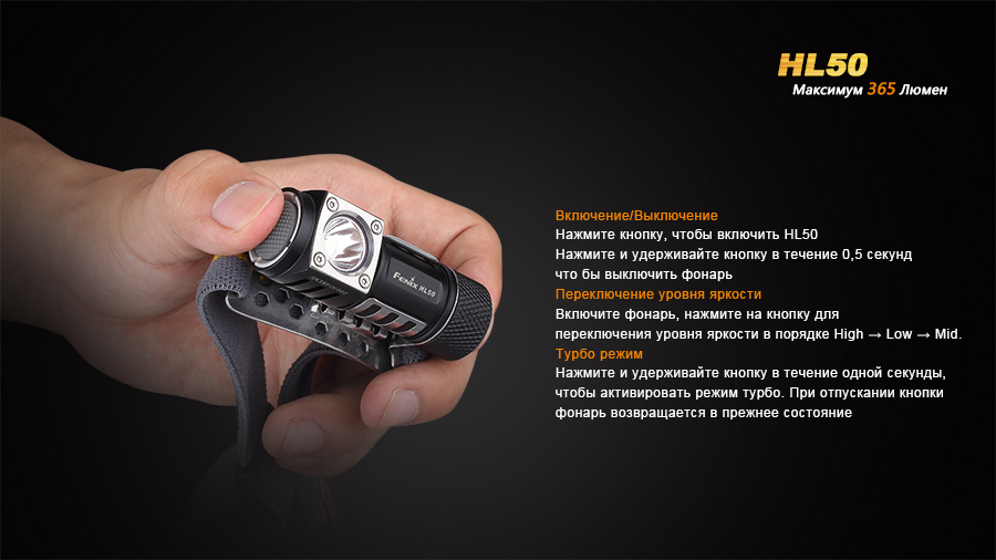 картинка Налобный фонарь Fenix HL50 Cree XM-L2 (Т6)