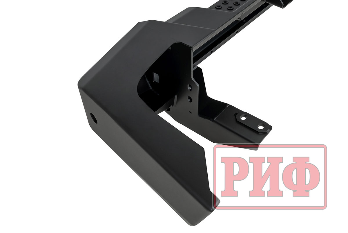 картинка Бампер задний TANK 300 с квадратом под фаркоп и фонарями силовой РИФ