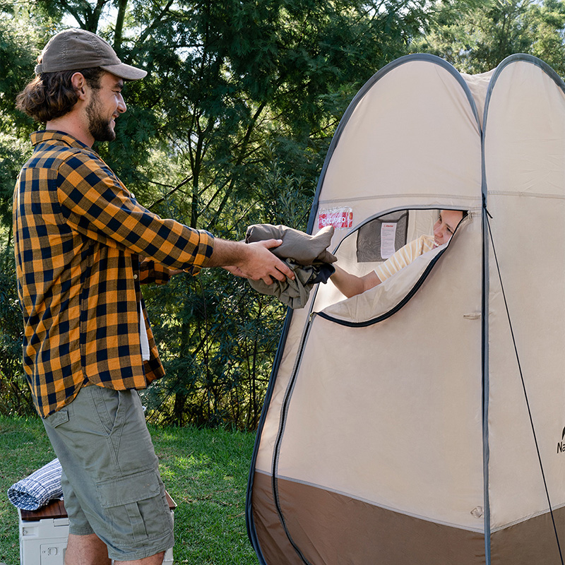 картинка Палатка Naturehike быстрораскрываемая, душ-туалет, коричневый