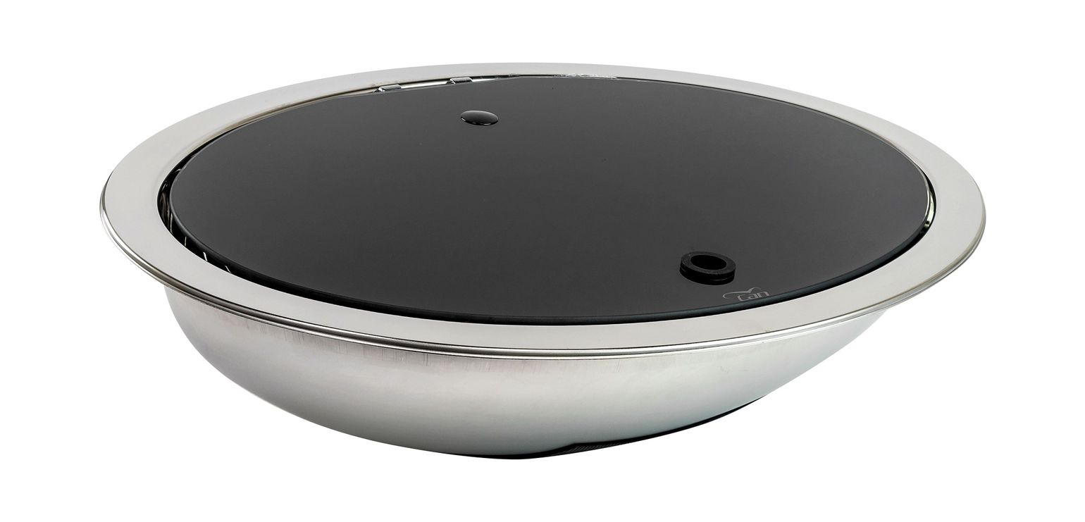 картинка Мойка овальная с краном, стеклянная крышка, CAN, LR1450