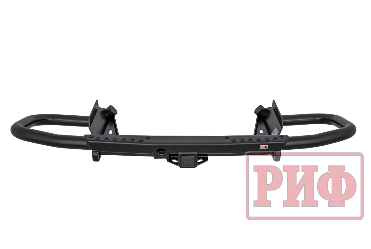 картинка Бампер задний РИФ Mitsubishi Pajero IV c квадратом под фаркоп