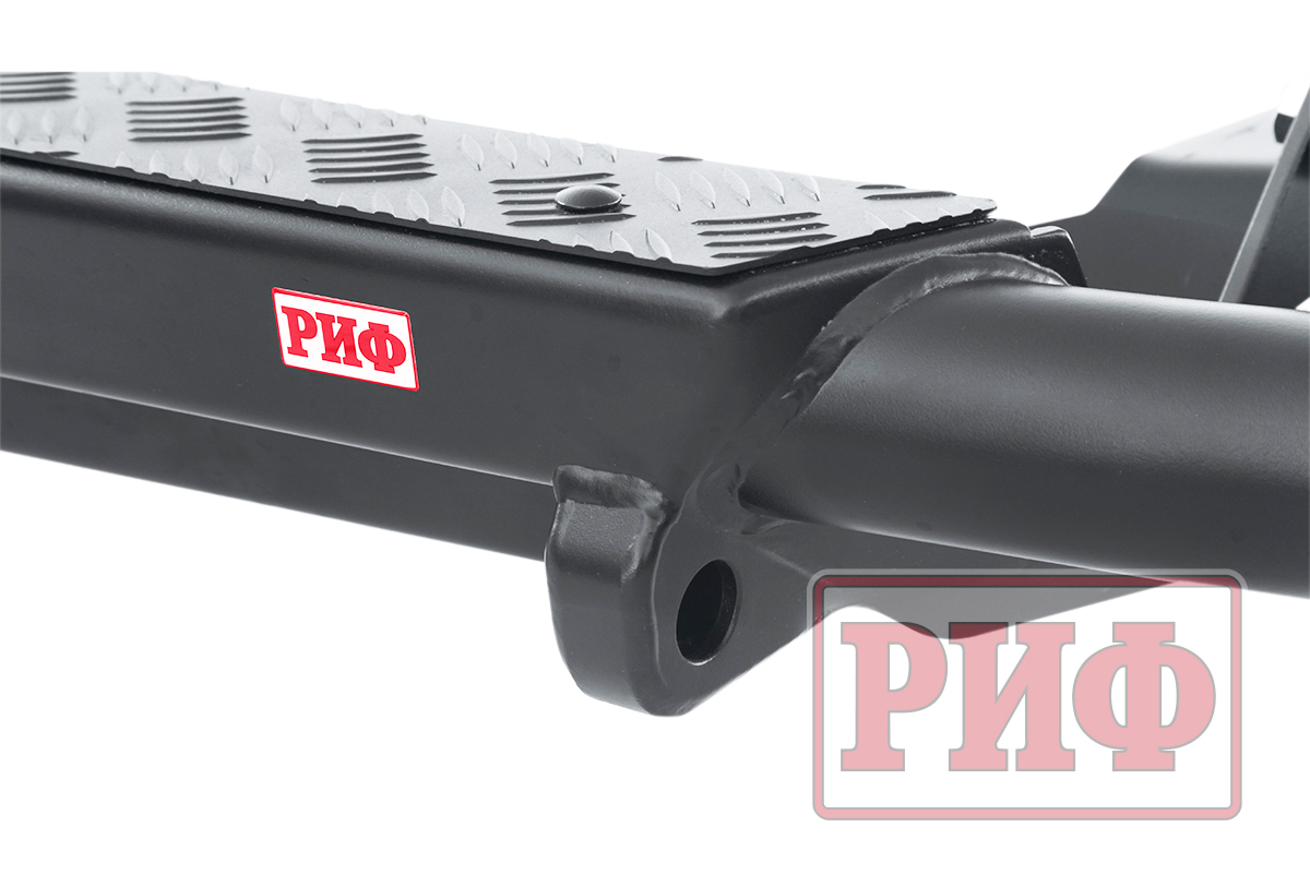 картинка Бампер задний РИФ Mitsubishi Pajero Sport 2015+ c квадратом под фаркоп