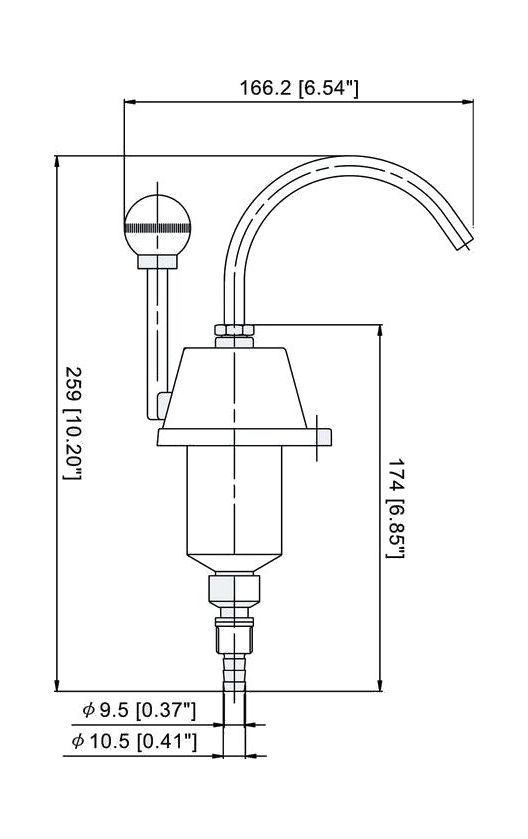 картинка Кран умывальника с ручным насосом