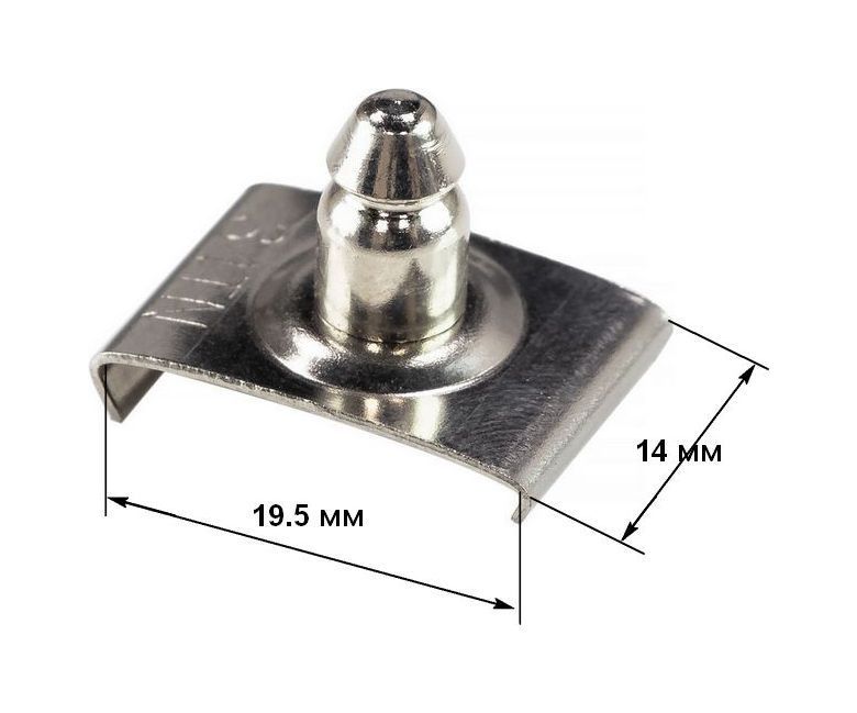 картинка Ответная часть DOT для тентовой застежки на клипсе, никелированная латунь