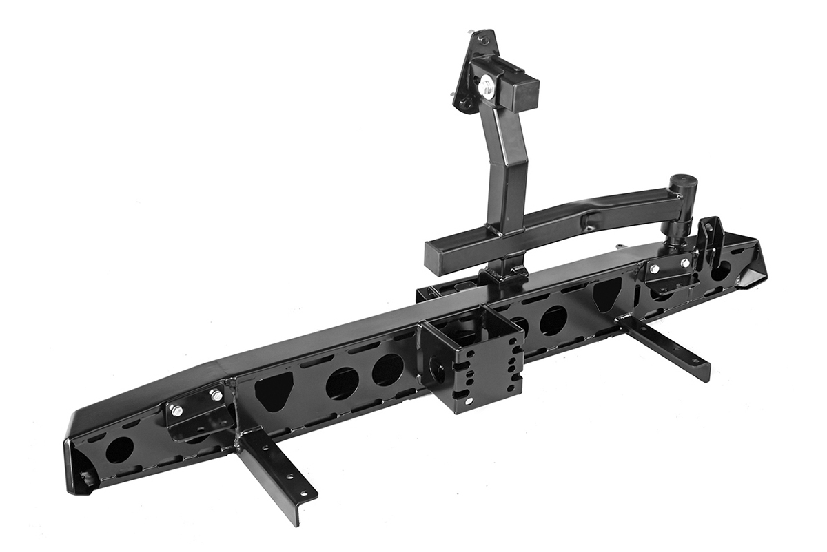 картинка Бампер задний РИФ УАЗ Хантер с квадратом под фаркоп, фонарями и калиткой лифт