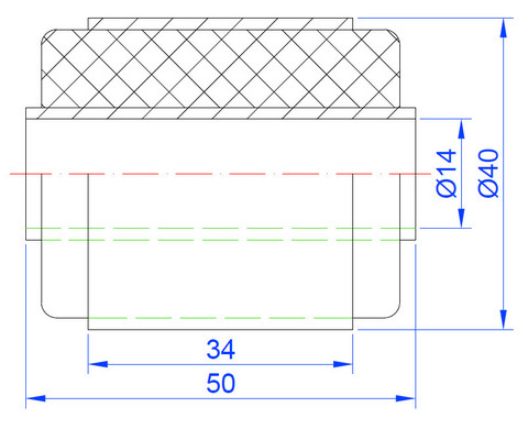 картинка Сайленблок нижнего уха амортизатора передней подвески  MITSUBISHI PAJERO/MONTERO