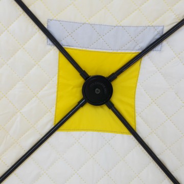 картинка Палатка зимняя HELIOS утепленная Куб 1,8х1,8 утепленная (желтый/серый)