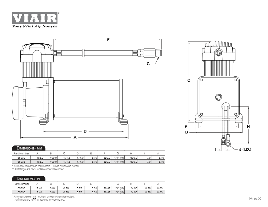 картинка Компрессор автомобильный стационарный Viair 350C 12v