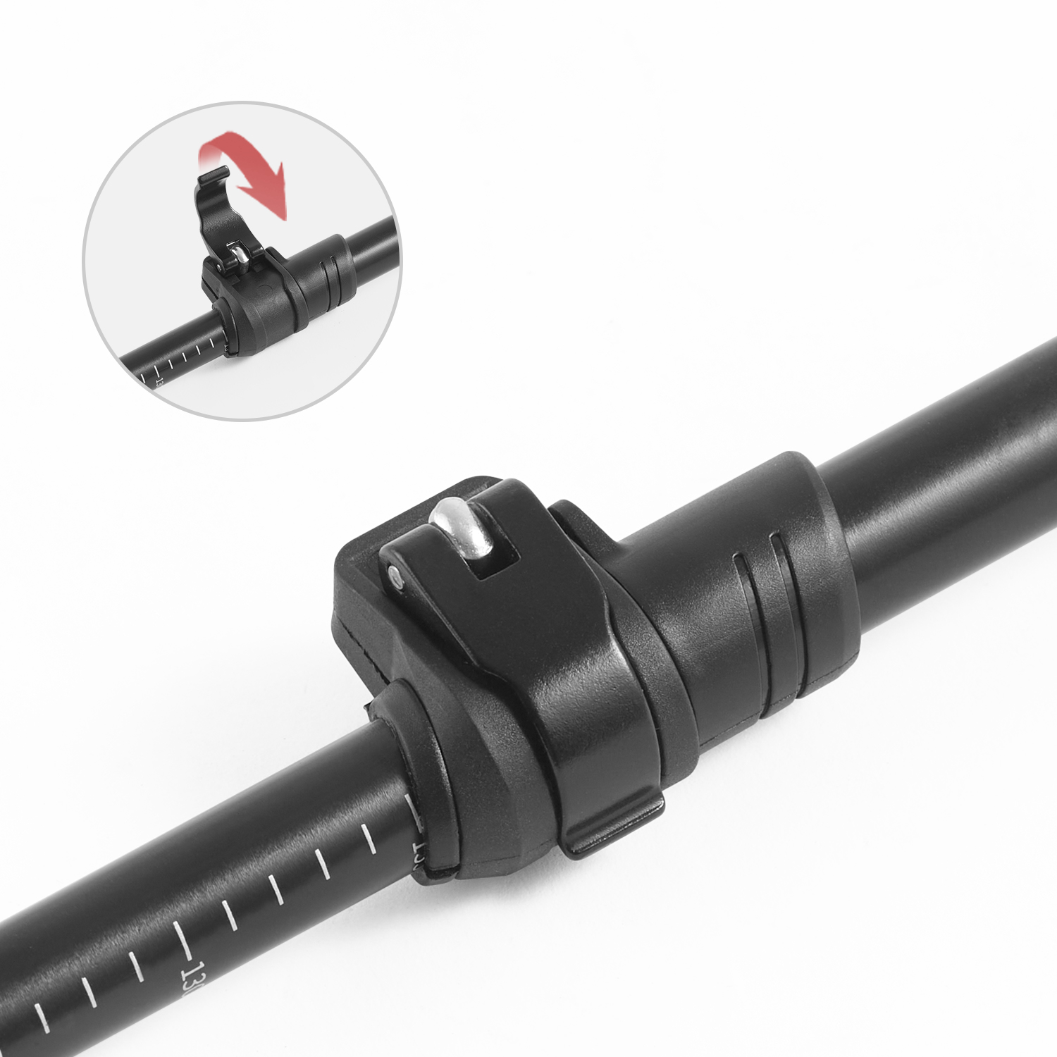 Палка треккинговая Naturehike 7075 AL NH17D017-D  61-135 черный