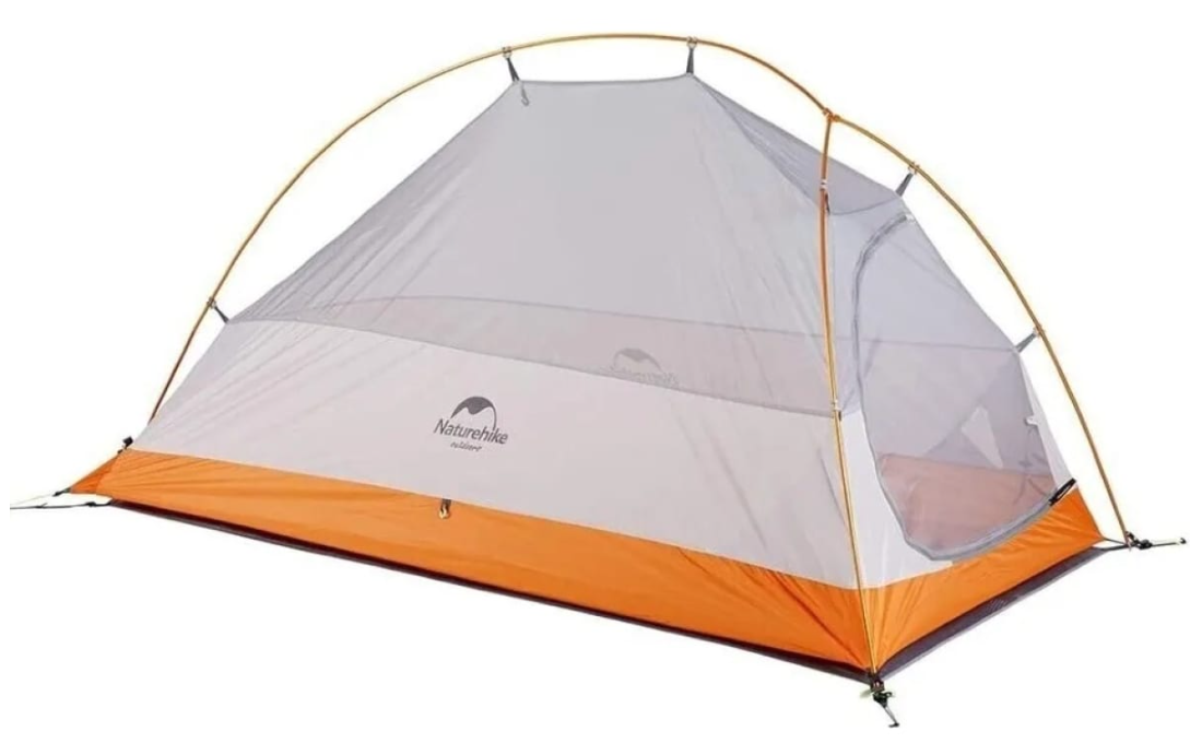 картинка Палатка Naturehike Cloud Up 1-местная, алюминиевый каркас, сверхлегкая, оранжевая