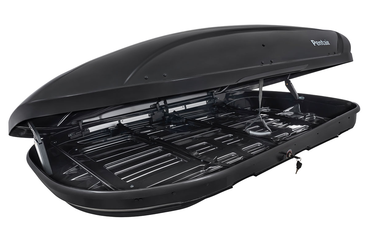 картинка Бокс автомобильный на крышу Pentair CARAVAN 600L черный глянец, двусторонний