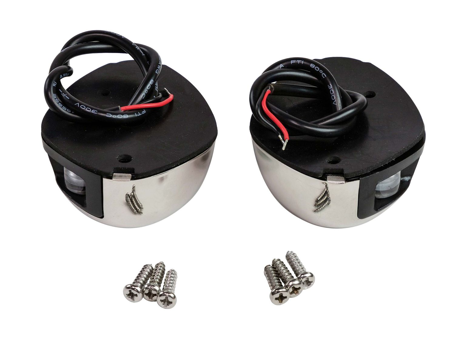 картинка Огни ходовые светодиодные, комплект, нержавеющий корпус, 12 В