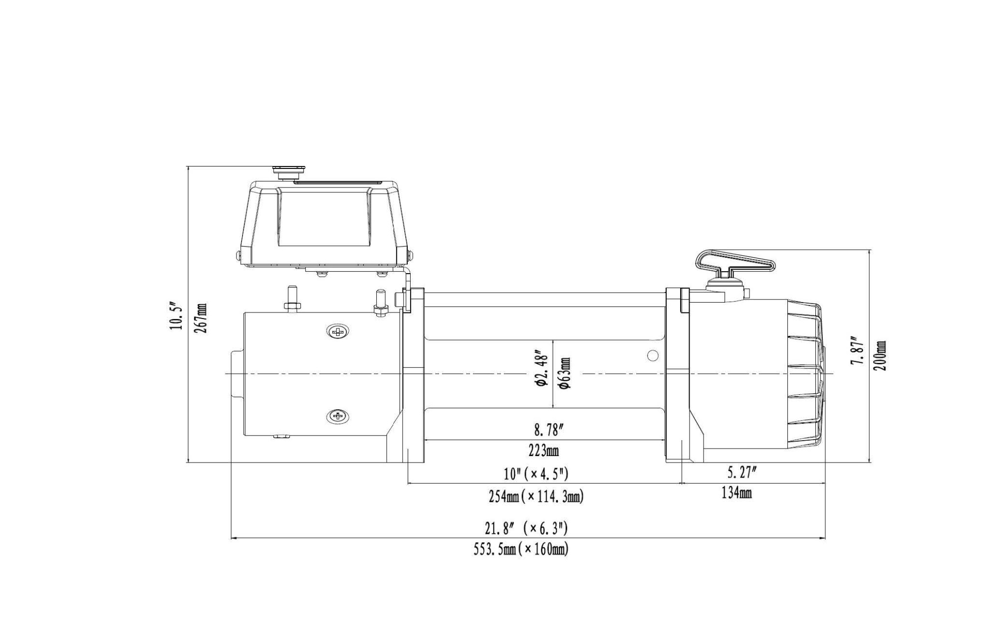 картинка Лебёдка Runva EWV9500SSR 12В 4350 кг синтетика
