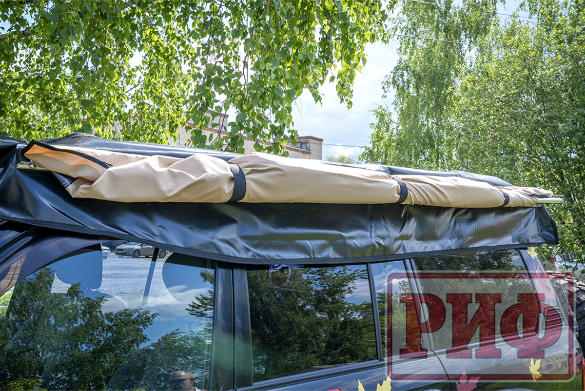 картинка Маркиза комбинированная прямоугольная с веерной частью 2,0х2,0м правая