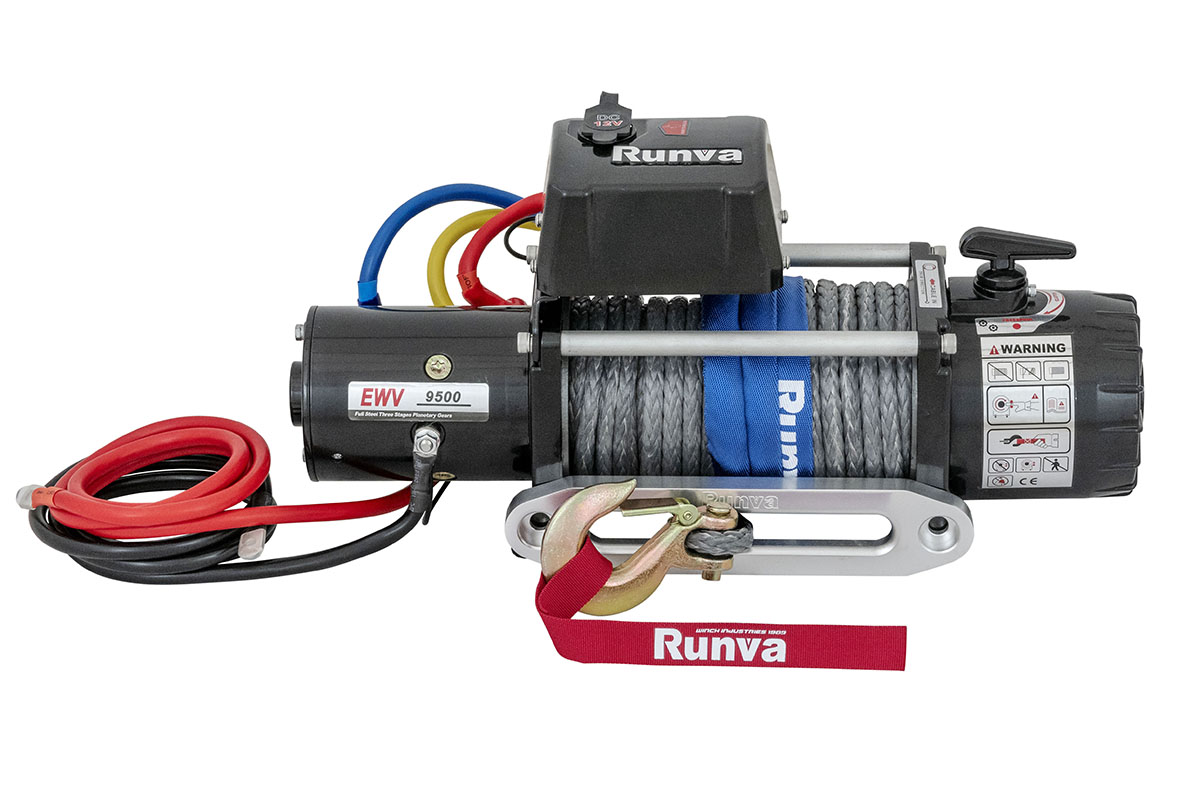 картинка Лебёдка Runva EWV9500SSR 12В 4350 кг синтетика