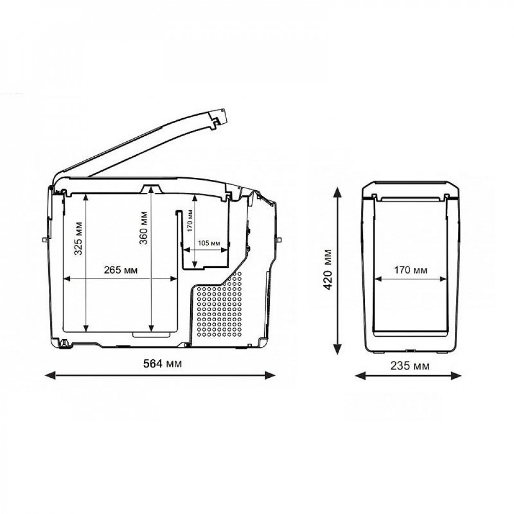 картинка Холодильник автомобильный TB 18 12/24В черный