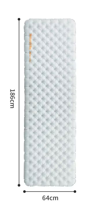 картинка Коврик надувной Naturehike 186х64х8 см, серый