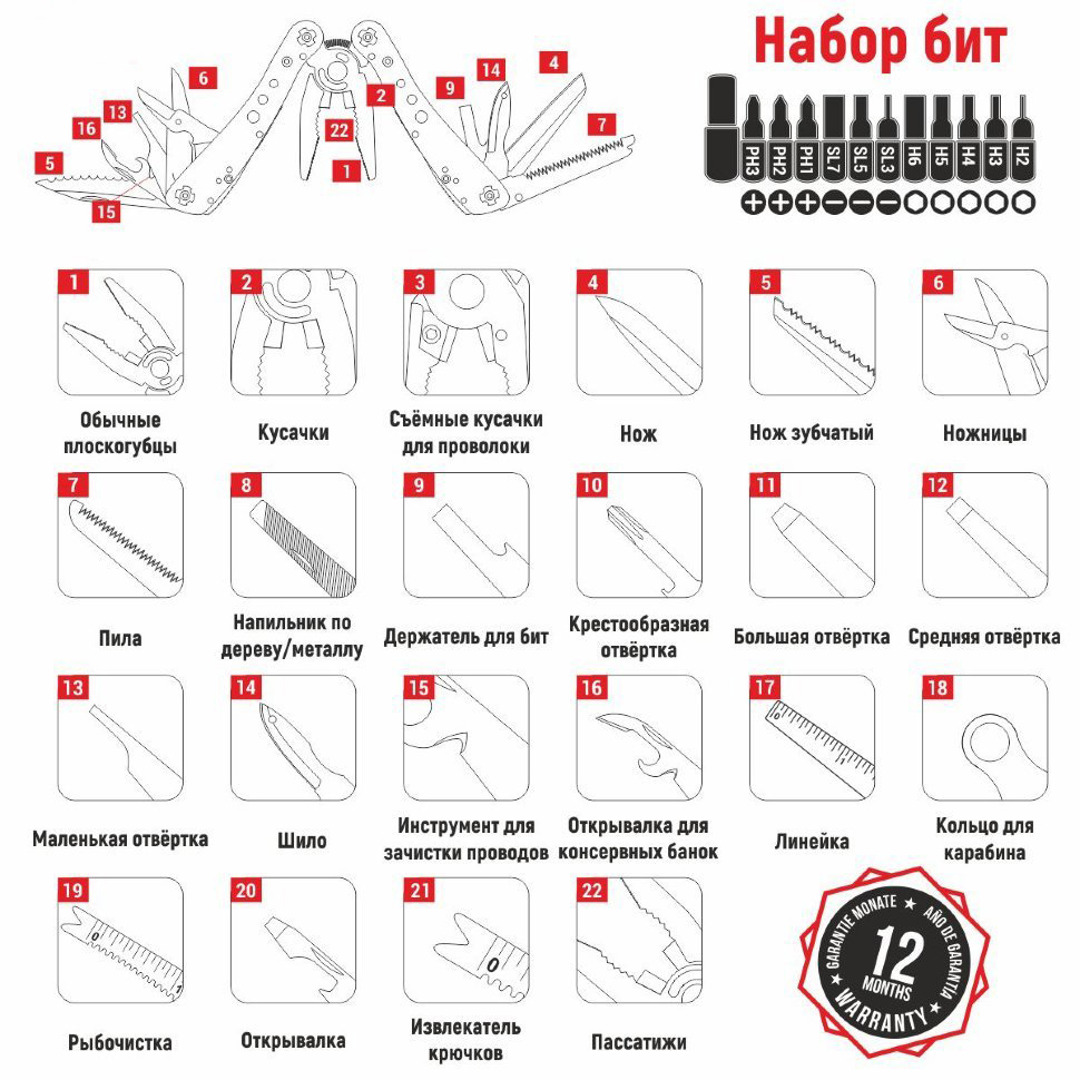 картинка Мультитул Ganzo G201-B