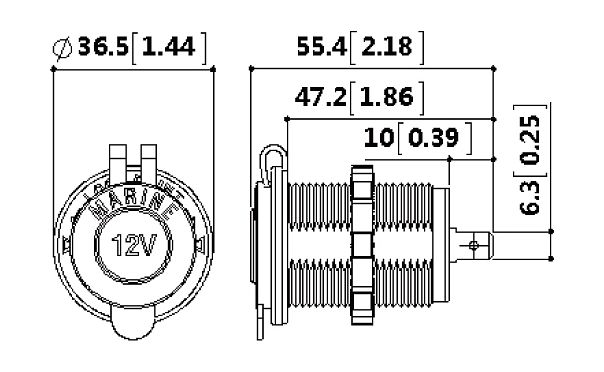картинка Розетка 12В РИФ