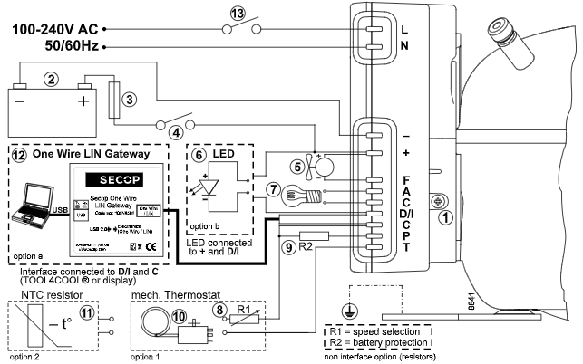 картинка Блок управления компрессором Danfoss / Secop BD50F/BD35F 12/24/220V