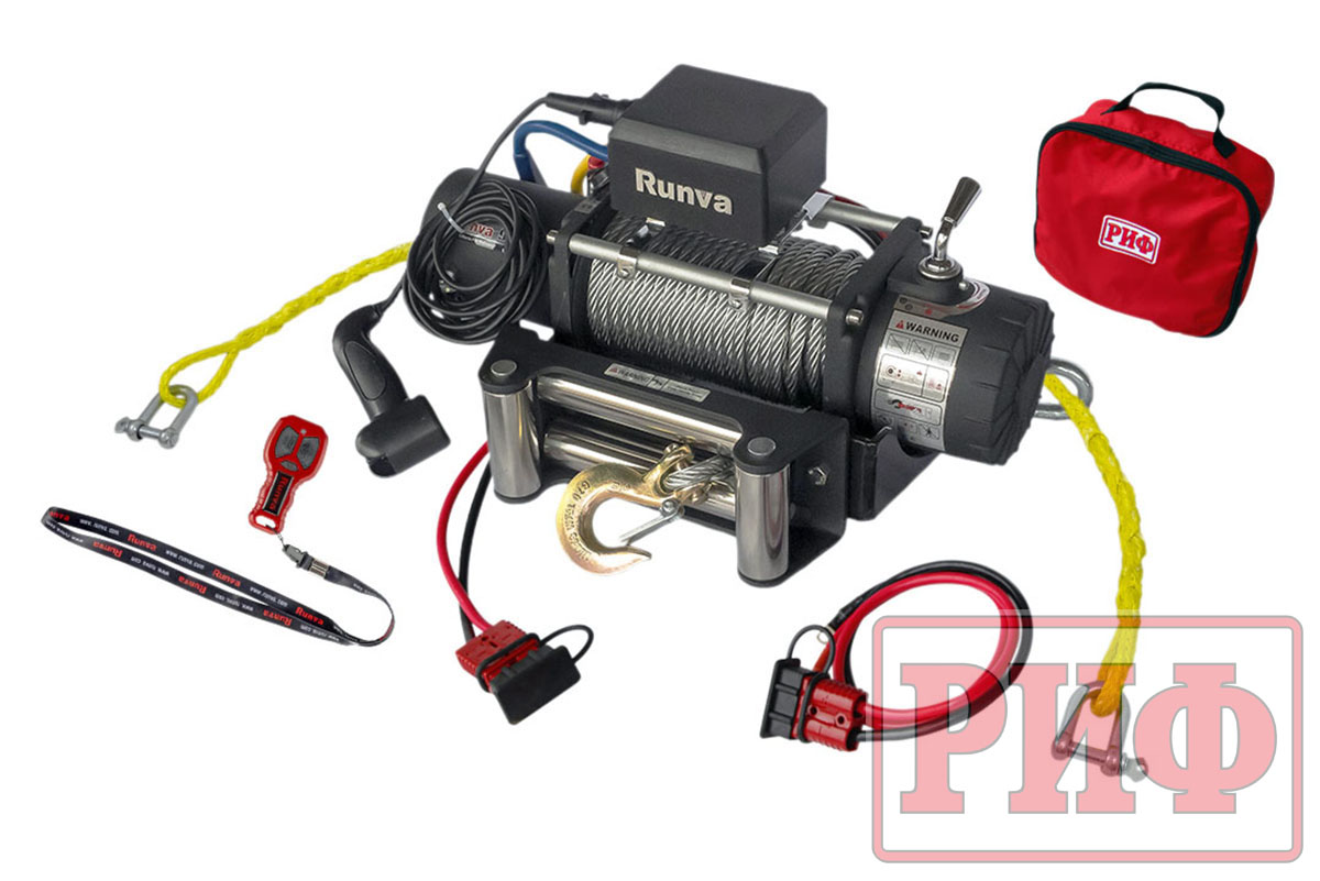 картинка Переносная лебедка РИФ 9500S c облегчённой площадкой на цепях и проводами