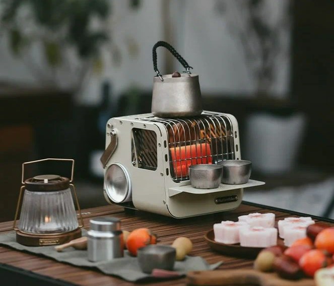 картинка Обогреватель газовый Naturehike многофункциональный, 1,1 кВт бежево-серый