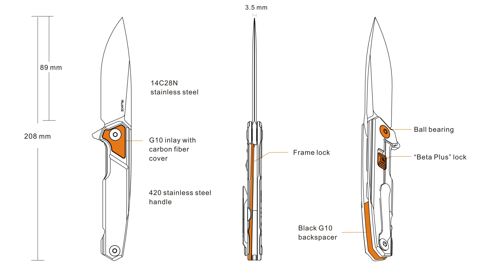 картинка Нож Ruike P875-SZ