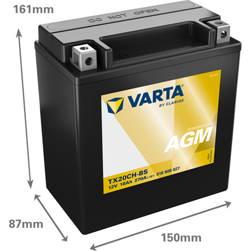 картинка Аккумулятор VARTA 18Ah Varta 12V 518 908 027 AGM