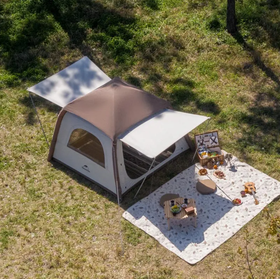 картинка Палатка Naturehike Ango Air, 2-местная, быстросборная, надувной каркас, бежевая