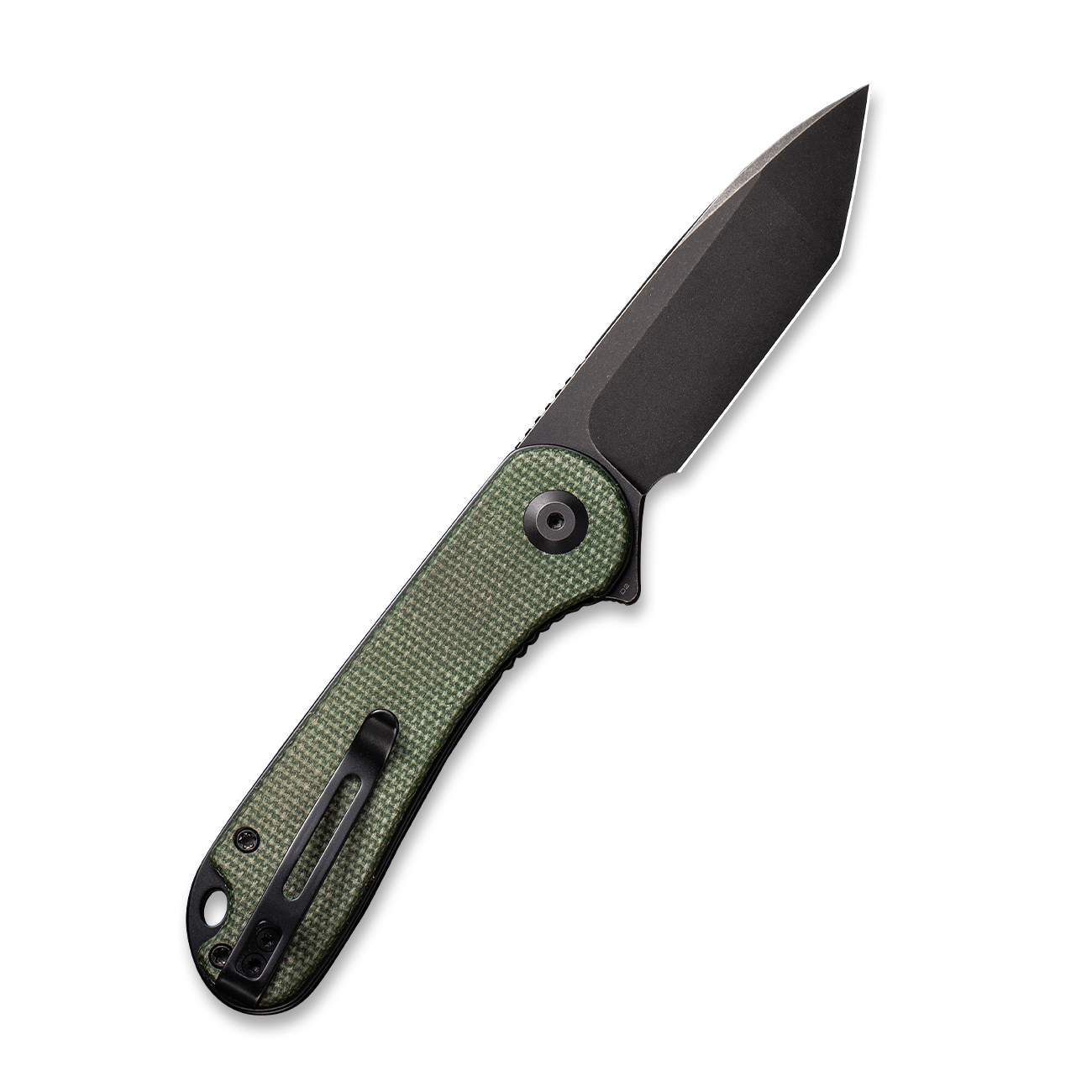 картинка Складной нож CIVIVI Elementum D2 Steel Black Stonewashed Handle Green Micarta