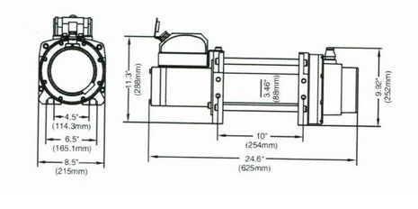 картинка Лебедка эвакуаторная АВТОСПАС БИЗОН ЛПЭ68ВИ 24В планетарная